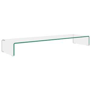 TV stolek / podstavec na monitor čiré sklo 110x30x13 cm - obrázek 2