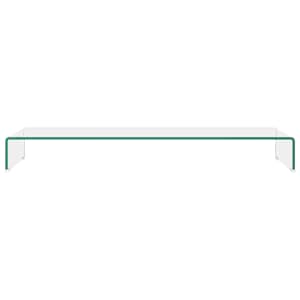TV stolek / podstavec na monitor čiré sklo 110x30x13 cm - obrázek 3