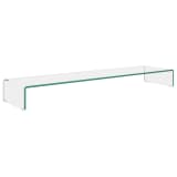 vidaXL TV-taso/Näyttöteline Kirkas Lasi 120x30x13 cm