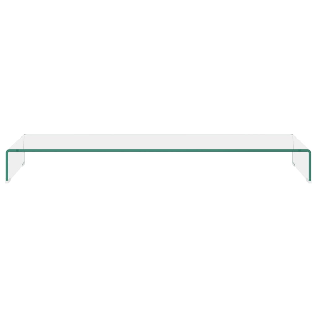 vidaXL TV Stand / Monitor Riser Glass Clear 47.2"x11.8"x5.1"