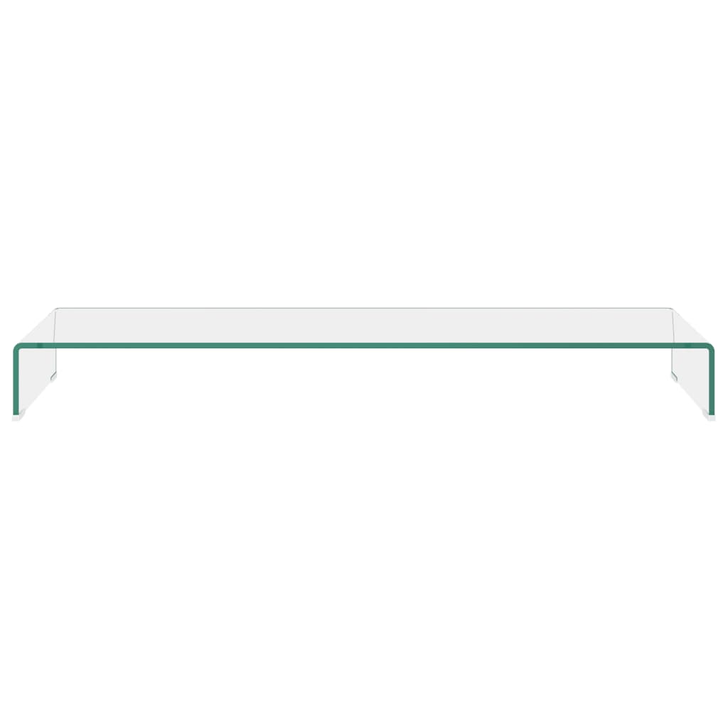 

vidaXL TV-meubel/monitorverhoger transparant 120x30x13 cm glas