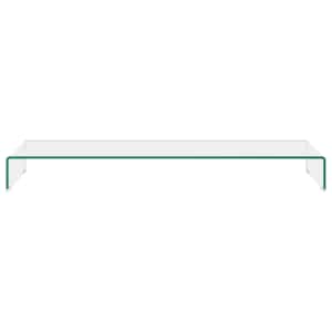 TV stolek / podstavec na monitor čiré sklo 120x30x13 cm - obrázek 3