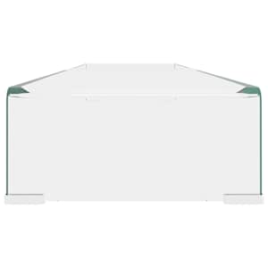 TV stolek / podstavec na monitor čiré sklo 120x30x13 cm - obrázek 4