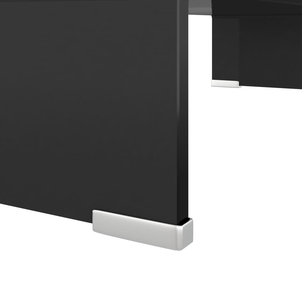 Átlátszó üveg TV/monitor állvány 60x25x11 cm 