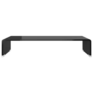 TV stolek / podstavec na monitor sklo černý 60x25x11 cm - obrázek 3