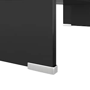 TV stolek / podstavec na monitor sklo černý 60x25x11 cm - obrázek 5