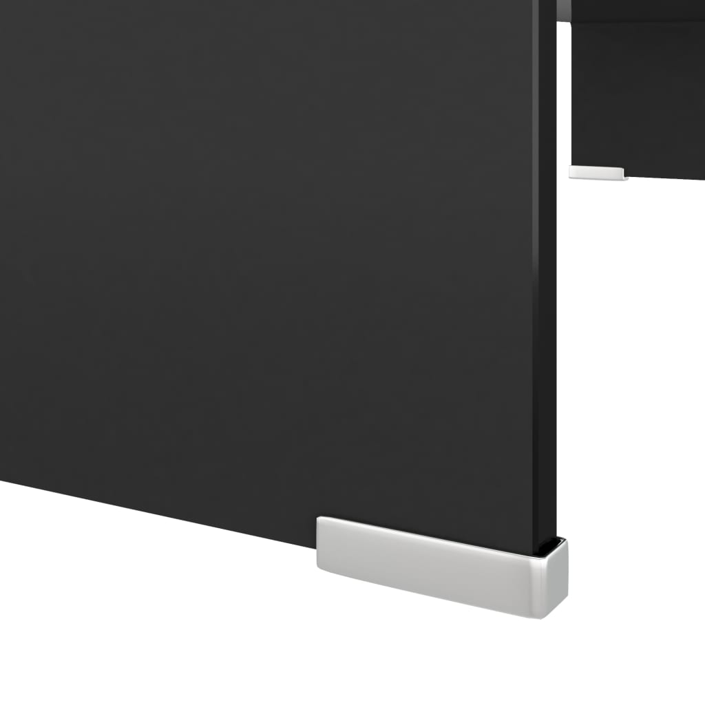 Meuble TV/ Support pour moniteur 80 x 30 x 13 cm Verre Noir | meublestv.fr 6