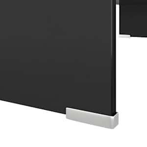 TV stolek / podstavec na monitor sklo černý 80x30x13 cm - obrázek 5