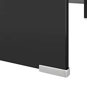 TV stolek / podstavec na monitor sklo černý 110x30x13 cm - obrázek 5