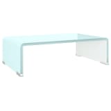 vidaXL TV-taso/Näyttöteline Valkoinen lasi 40x25x11 cm