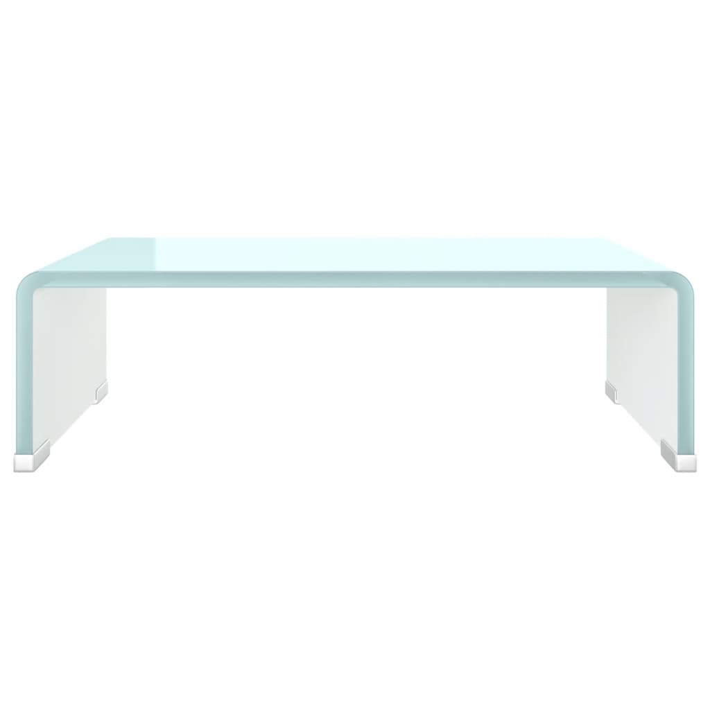

vidaXL Tv-meubel/monitorverhoger wit 40x25x11 cm glas