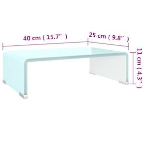 TV stolek / podstavec na monitor sklo zelený 40 x 25 x 11 cm - obrázek 6