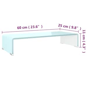 TV stolek / podstavec na monitor sklo zelený 60 x 25 x 11 cm - obrázek 6