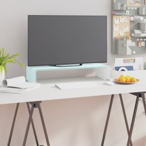 TV stolek / podstavec na monitor sklo zelený 60 x 25 x 11 cm - obrázek 1