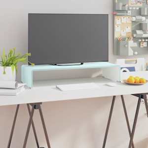 TV stolek / podstavec na monitor sklo zelený 70 x 30 x 13 cm - obrázek 1