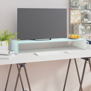TV stolek / podstavec na monitor sklo zelený 90 x 30 x 13 cm - obrázek 1