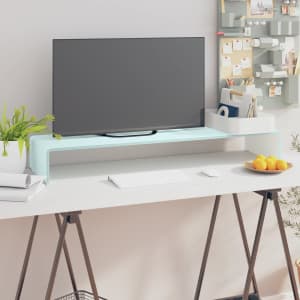 TV stolek / podstavec na monitor sklo zelený 100 x 30 x 13 cm - obrázek 1
