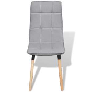 vidaXL Valgomojo kėdės, 2 vnt., &scaron;viesiai pilkos, audinys