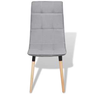 vidaXL Valgomojo kėdės, 4 vnt., &scaron;viesiai pilkos, audinys