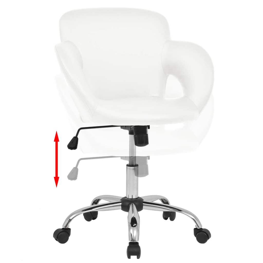 vidaXL Barová stolička bílá umělá kůže