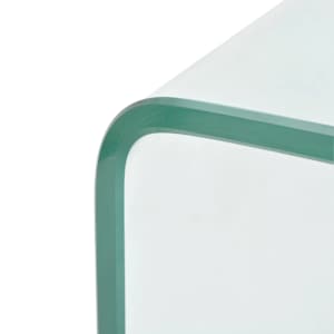 Konferenční stolek tvrzené sklo 98x45x30 cm čiré - obrázek 4