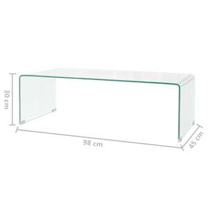 Konferenční stolek tvrzené sklo 98x45x30 cm čiré - obrázek 6
