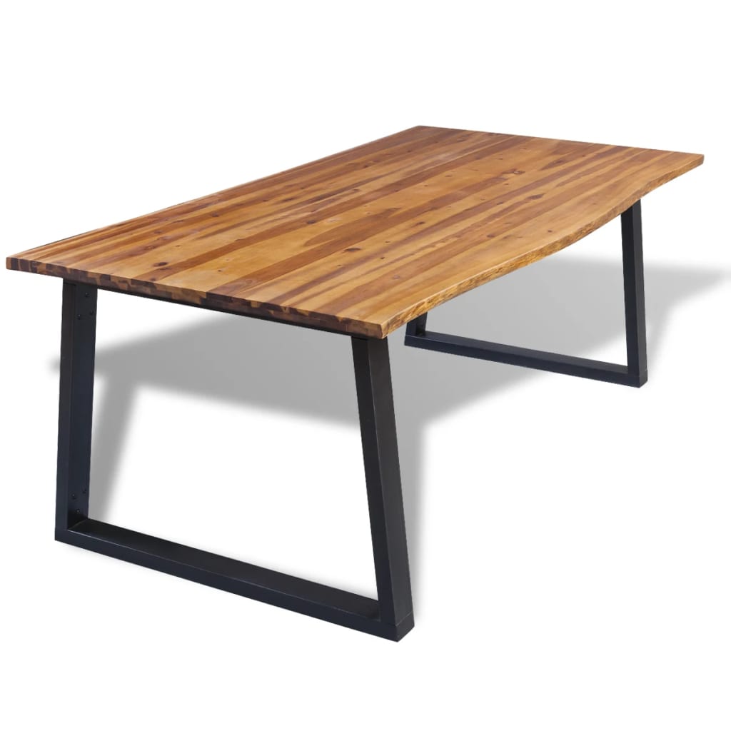 VidaXL Dining Table Solid Acacia Wood 200x90 Cm