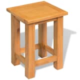 vidaXL End Table Solid Oak 10.6"x9.4"x14.6"