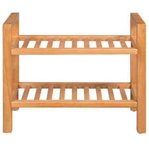 Botník s 2 policemi 50 x 27 x 40 cm masivní dubové dřevo - obrázek 2