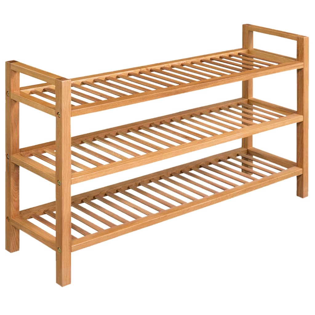 

vidaXL Shoe Rack with 3 Shelves Solid Oak Wood 39.4"x10.6"x23.6"