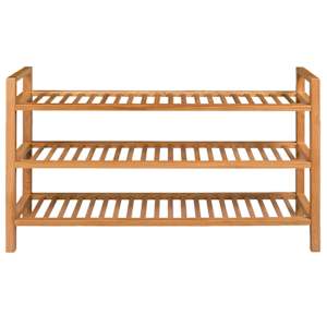 Botník se 3 policemi 100 x 27 x 60 cm masivní dubové dřevo - obrázek 2