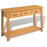 vidaXL Large Console Table Solid Oak 46.5"x13.8"x30.3"