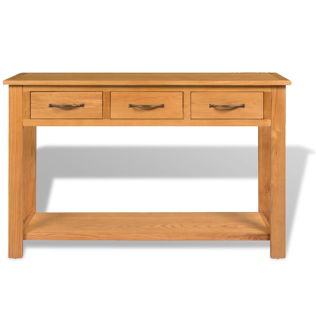 

vidaXL Wandtafel 118x35x77 cm massief eikenhout