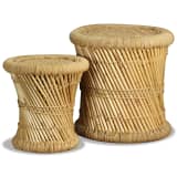 vidaXL Krukkenset bamboe jute 2-delig