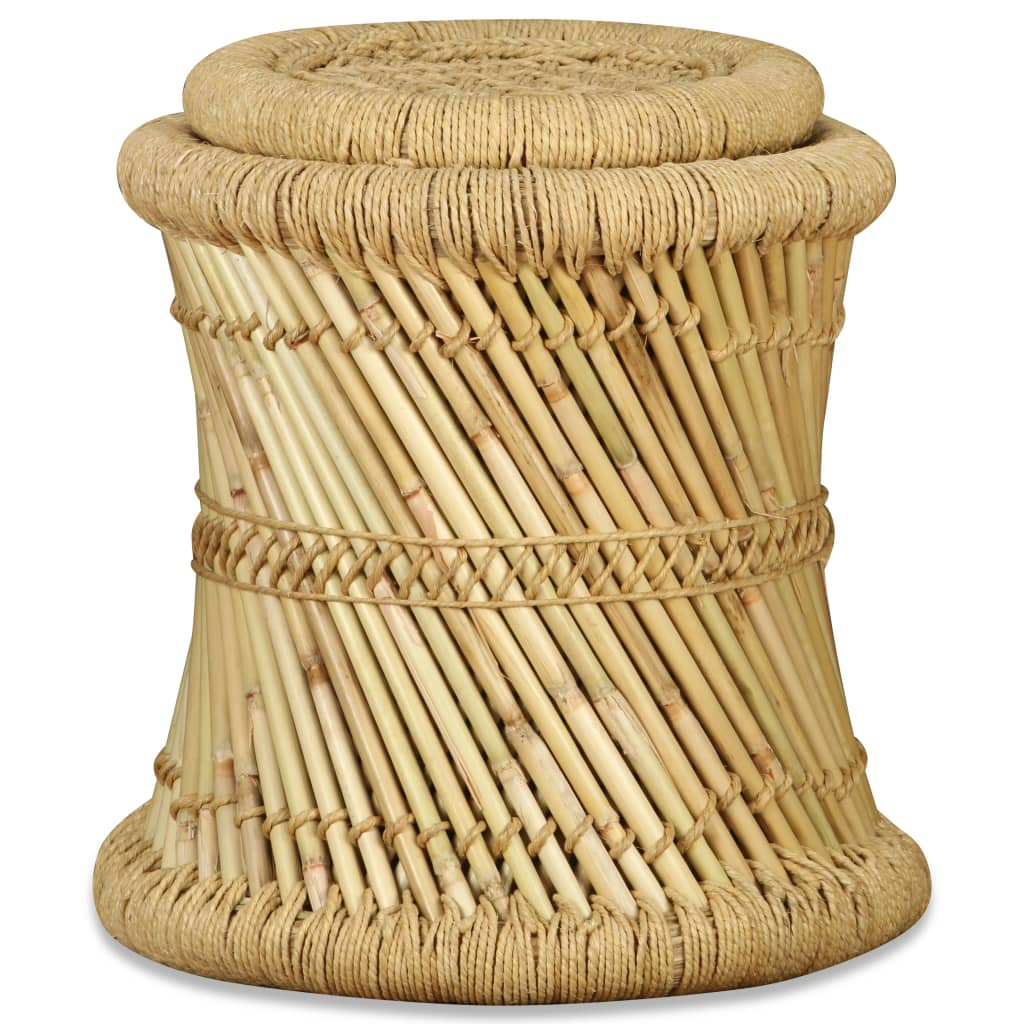 Stools 2 Pcs Bamboo And Jute VidaXL 17 width=274