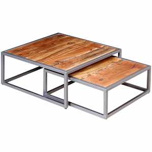 vidaXL kaheosaline kohvilaudade komplekt, akaatsiapuidust