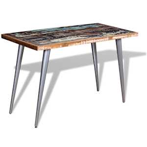 Jídelní stůl masivní recyklované dřevo 120 x 60 x 76 cm - obrázek 3