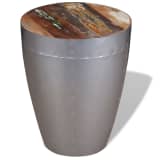 vidaXL Aviator Stool Solid Reclaimed Wood 14.2"x17.3"