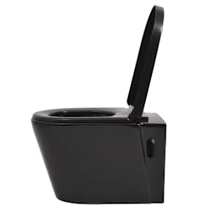 Závěsné WC keramické černé - obrázek 3