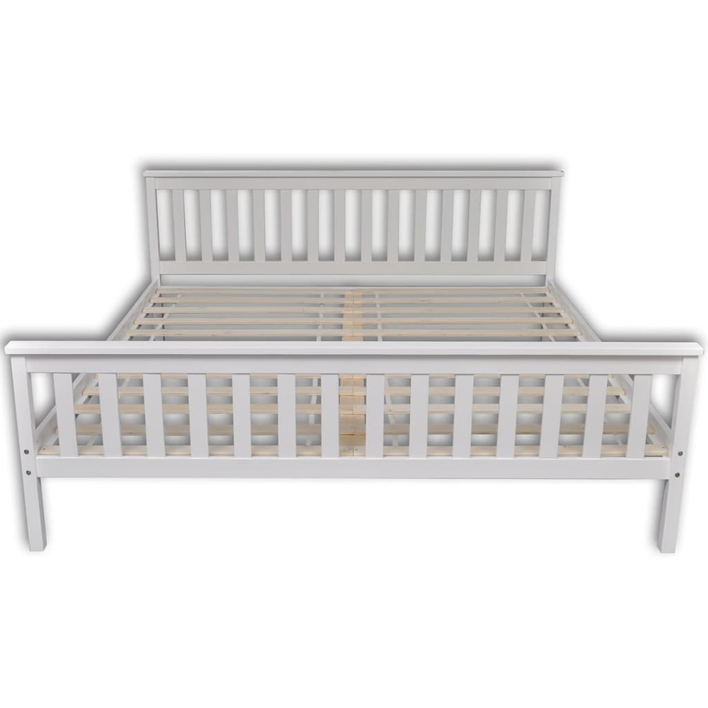 

vidaXL Bedframe wit massief grenenhout 180x200 cm