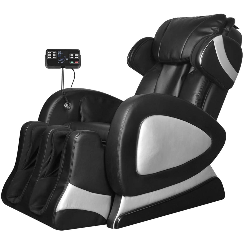 vidaXL Massagesessel mit Super Display Schwarz Kunstleder