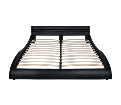 vidaXL Okvir za krevet od umjetne kože s LED svjetlom crni 180 x 200 cm