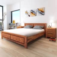 vidaXL Bedframe massief acaciahout