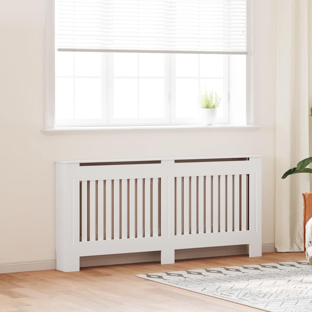 vidaXL Cache-radiateur Blanc MDF 172 cm