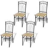 vidaXL Dining Chairs 4 pcs Light Brown