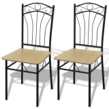 vidaXL Dining Chairs 2 pcs Light Brown