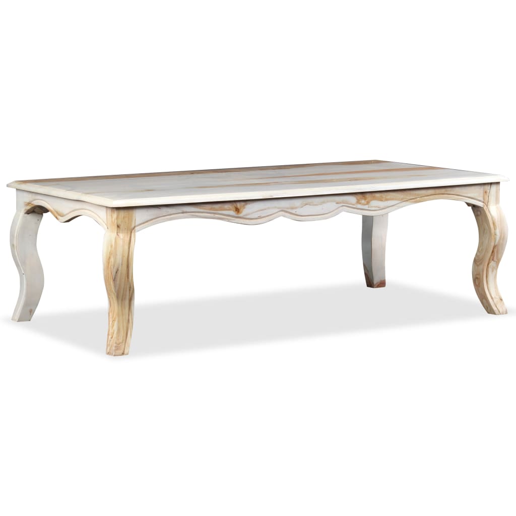  Konferenčný stolík, masívne sheeshamové drevo, 110x60x35 cm