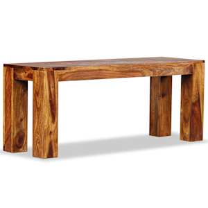 Lavice masivní akáciové dřevo 110 x 35 x 45 cm - obrázek 5