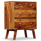 vidaXL Bijzetkast 60x35x76 cm massief sheesham hout