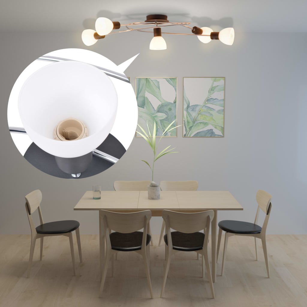 VidaXL - vidaXL Plafondlamp met 5 spotlights E14 zwart